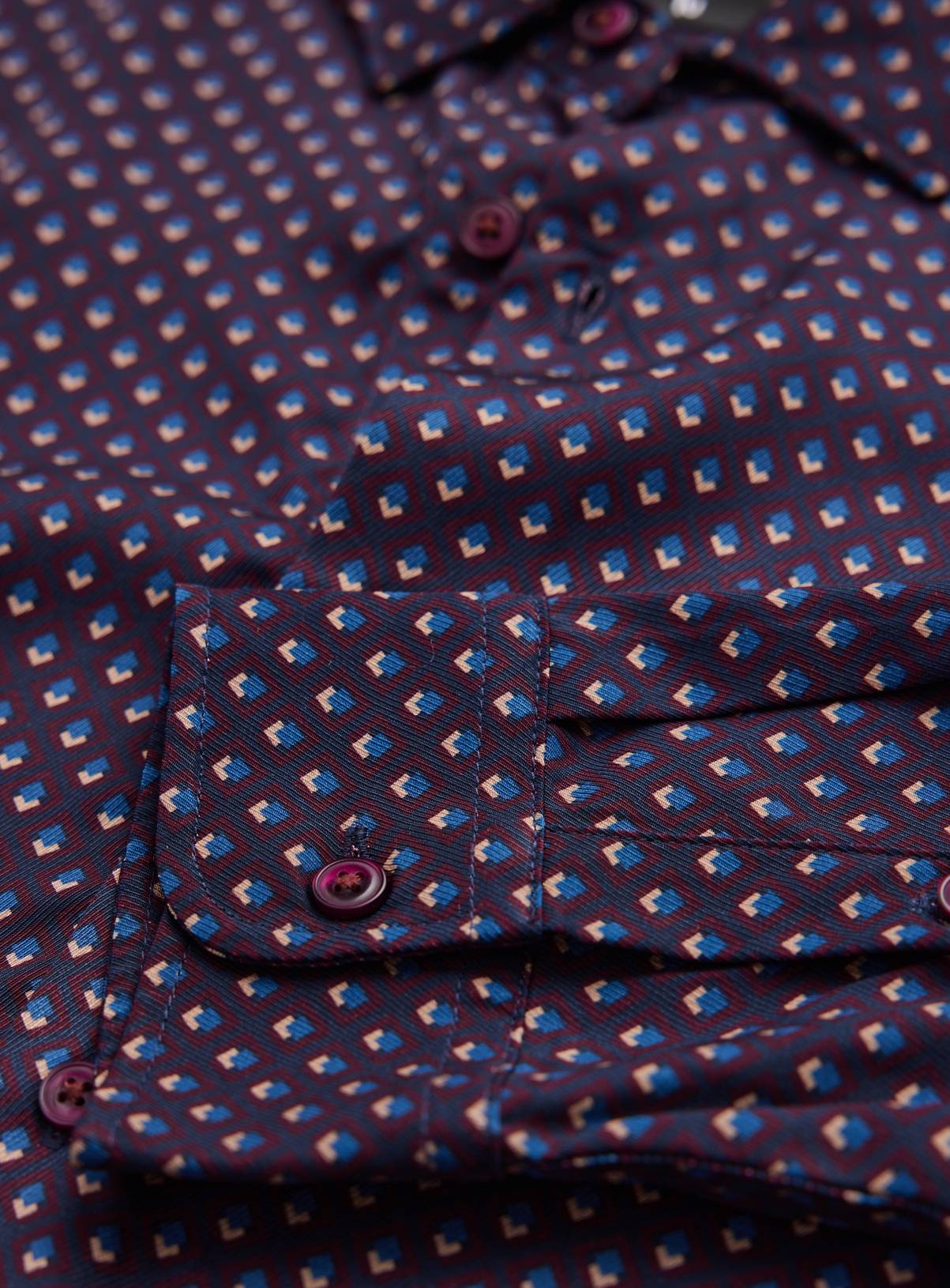 Black Pin Dot Pattern Shirt XXL - Image 4